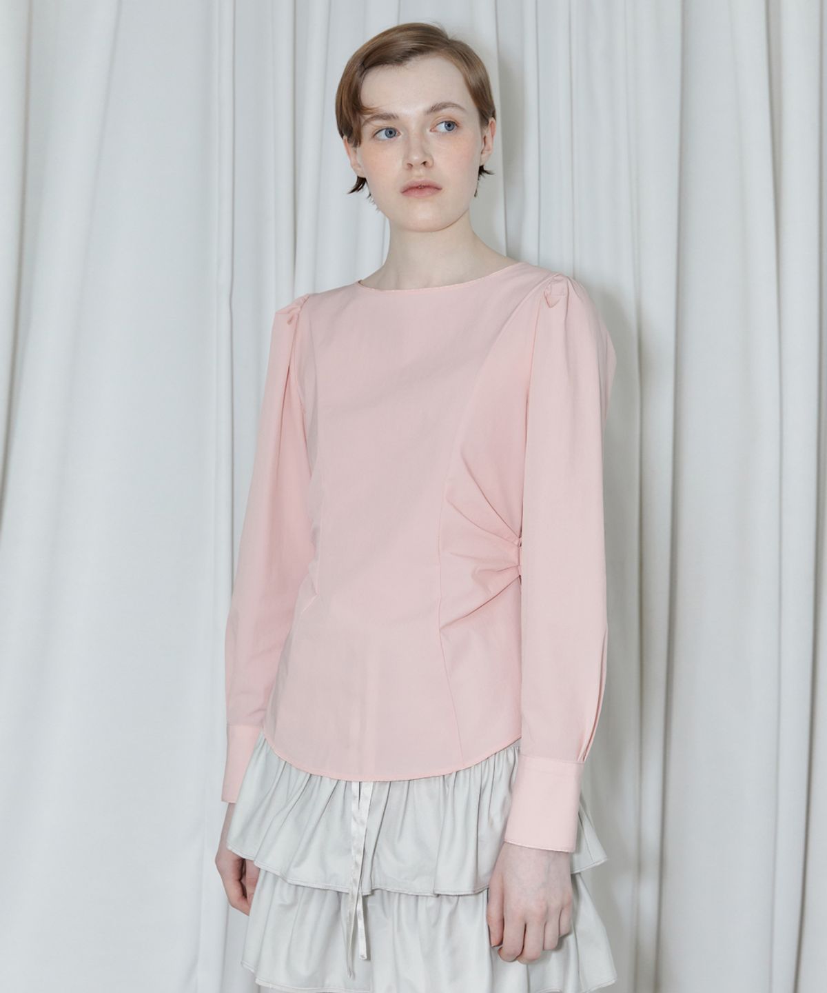 시눈(SINOON) PUFF BLOUSE (LIGHT PINK)
