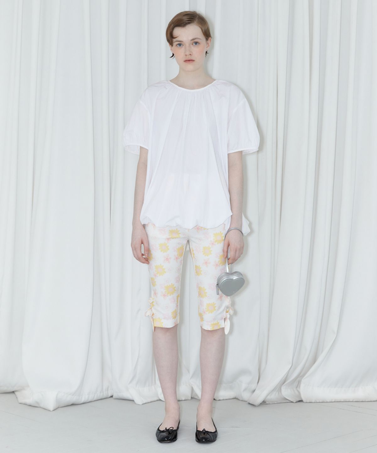 시눈(SINOON) VOLUME HALF BLOUSE (WHITE)