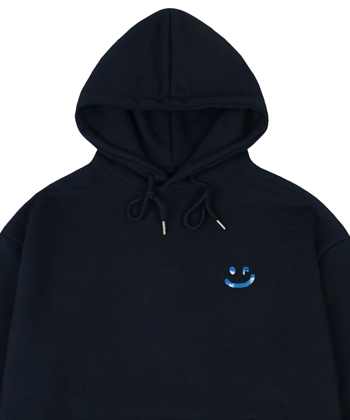 그레이버(GRAVER) [UNISEX]SKY 구름 드로잉스마일 후드티_네이비