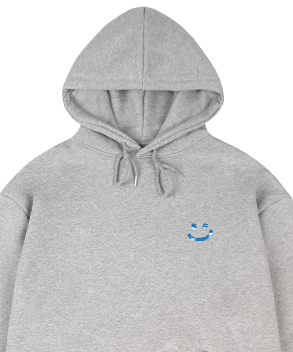 그레이버(GRAVER) [UNISEX]SKY 구름 드로잉스마일 후드티_그레이