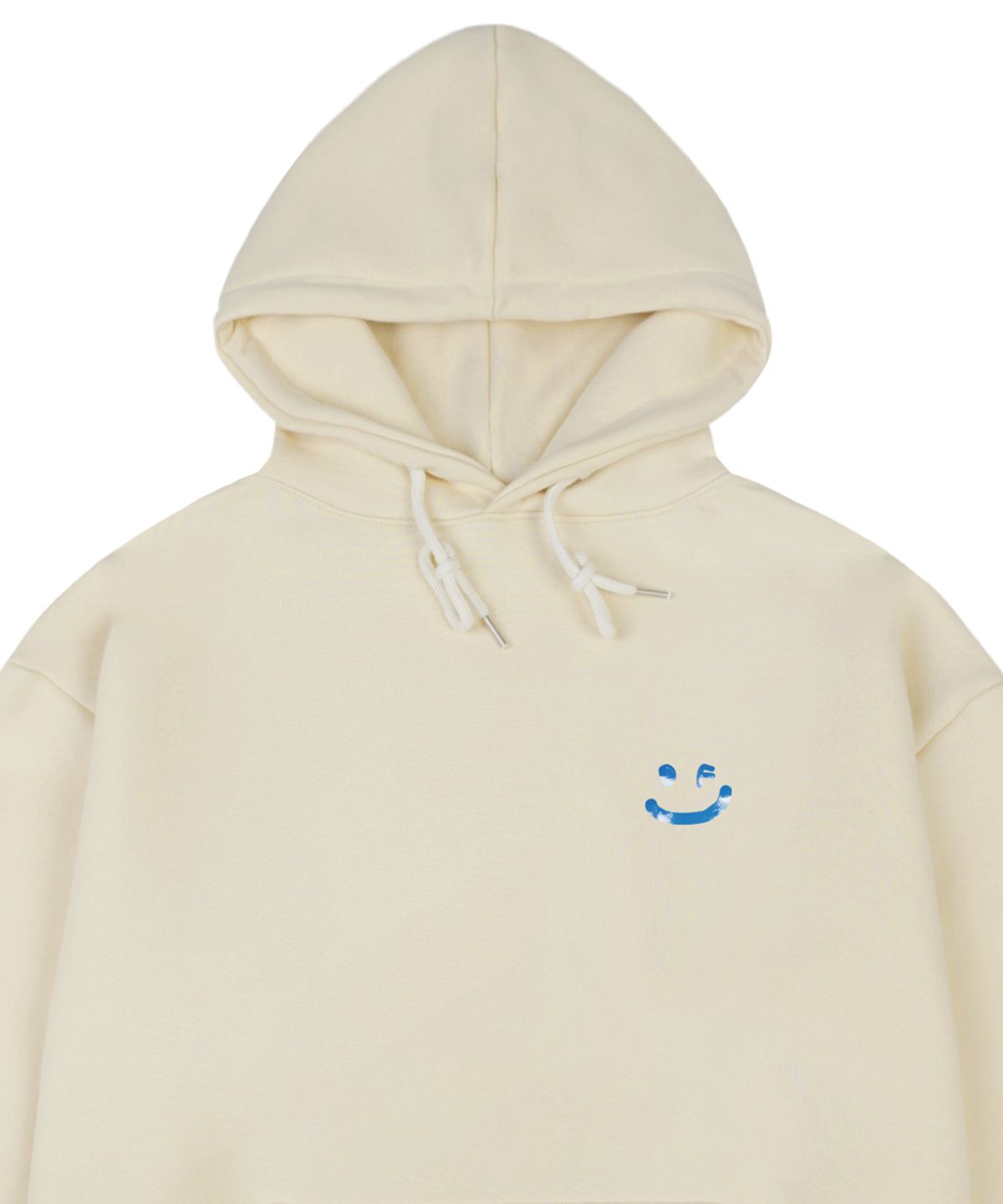 그레이버(GRAVER) [UNISEX]SKY 구름 드로잉스마일 후드티_크림