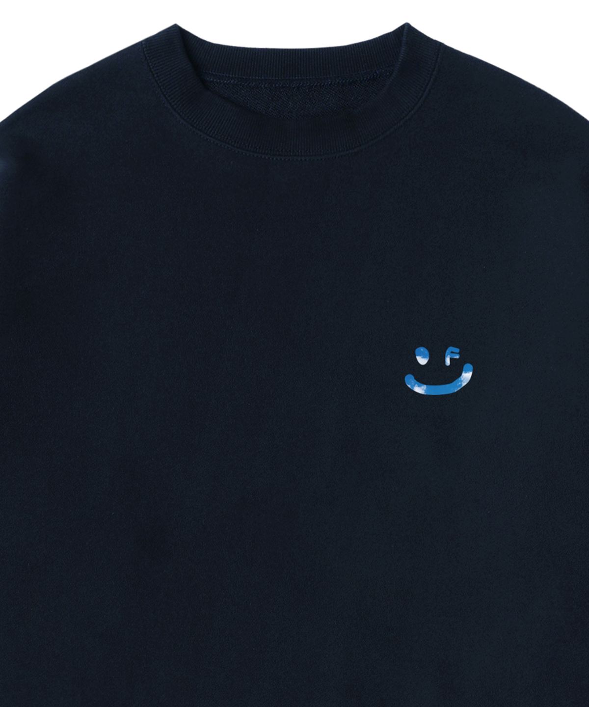 그레이버(GRAVER) [UNISEX]SKY 구름 드로잉스마일 맨투맨_네이비