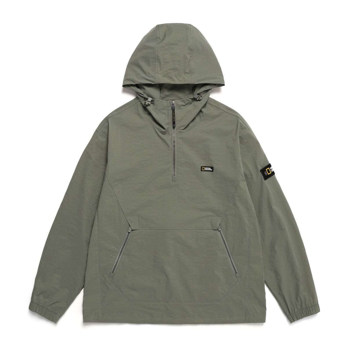 내셔널지오그래픽(NATIONALGEOGRAPHIC) N241UFT940 우븐 트레이닝 후디 아노락 LICHEN KHAKI