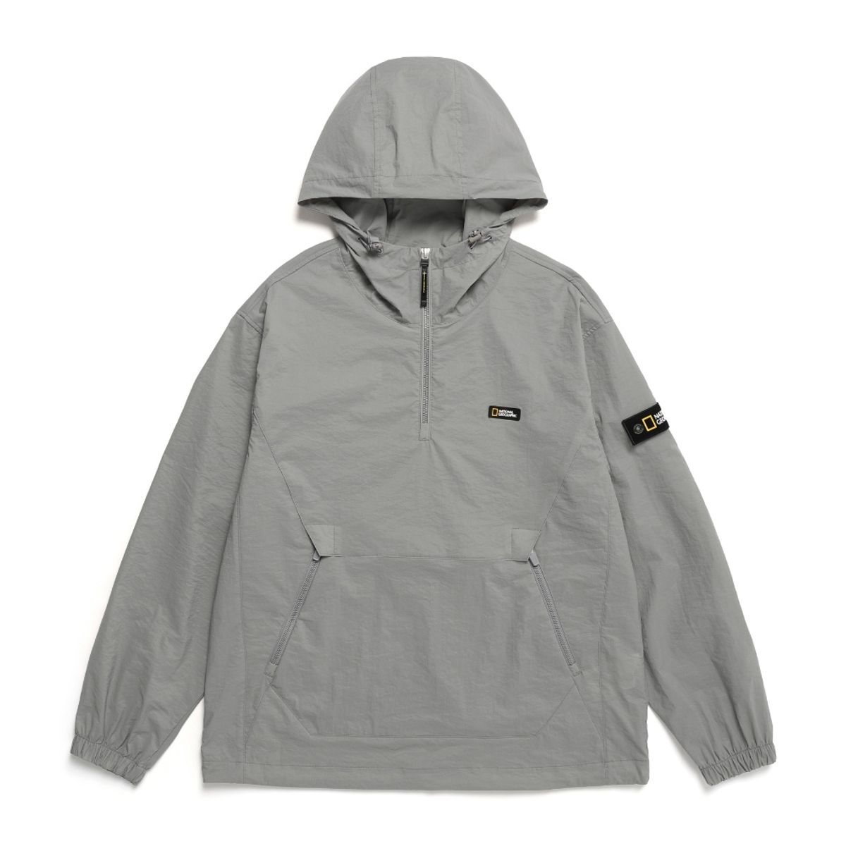 내셔널지오그래픽(NATIONALGEOGRAPHIC) N241UFT940 디머 우븐 트레이닝 후디 아노락 STONE GREY