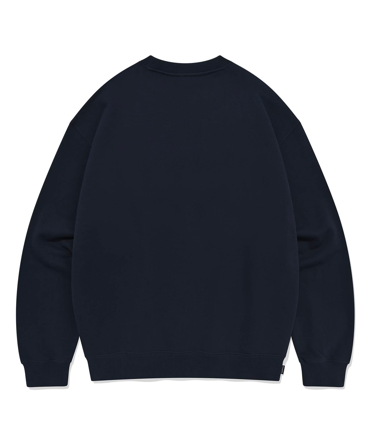 MUSINSA | COVERNAT Border collie emblem sweatshirt navy
