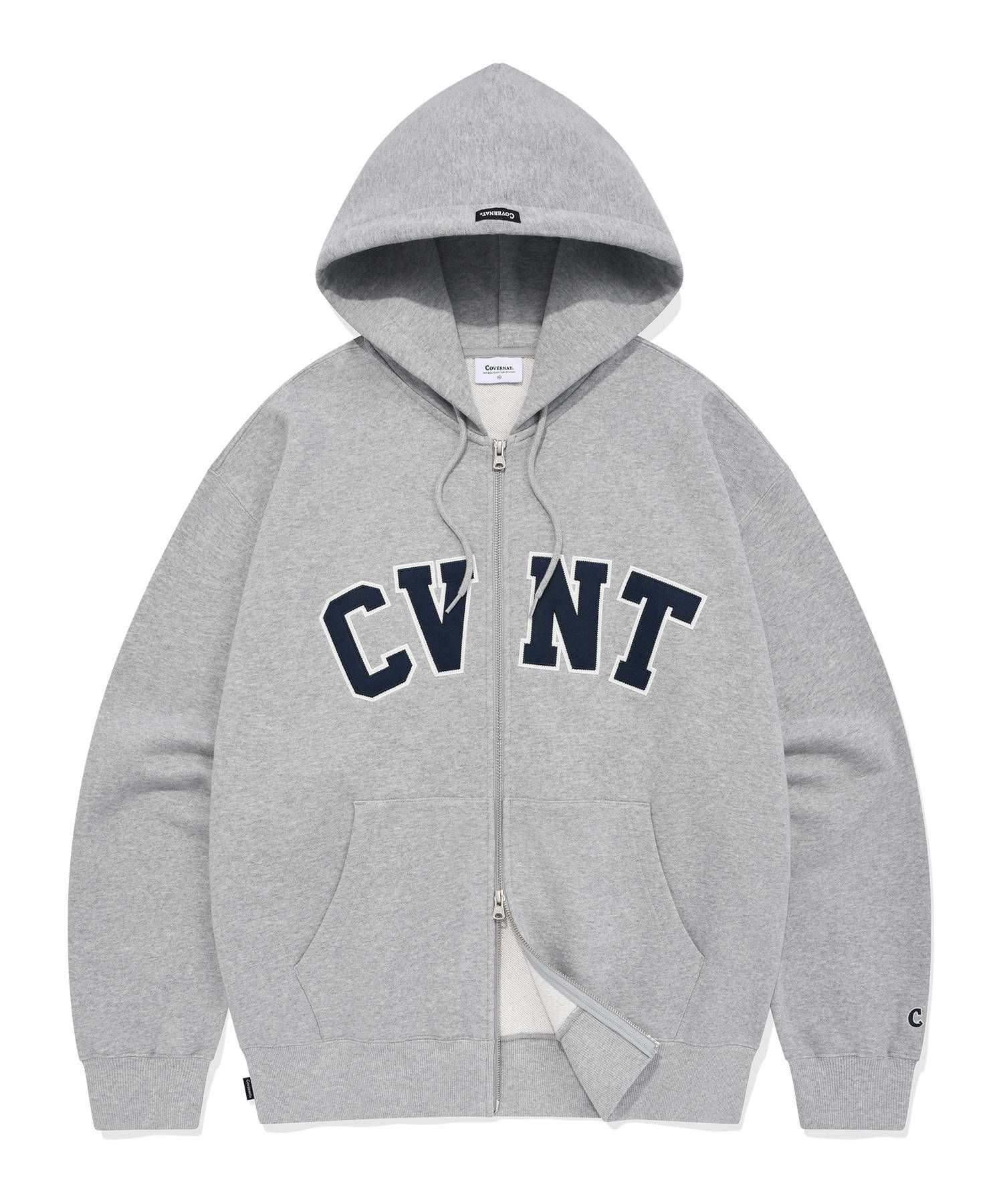 ★COVERNAT★ C logo hoodie zip-up melange gray C Logo Hooded Zip-Up Melange Gray - Covernat | 60% - Asian