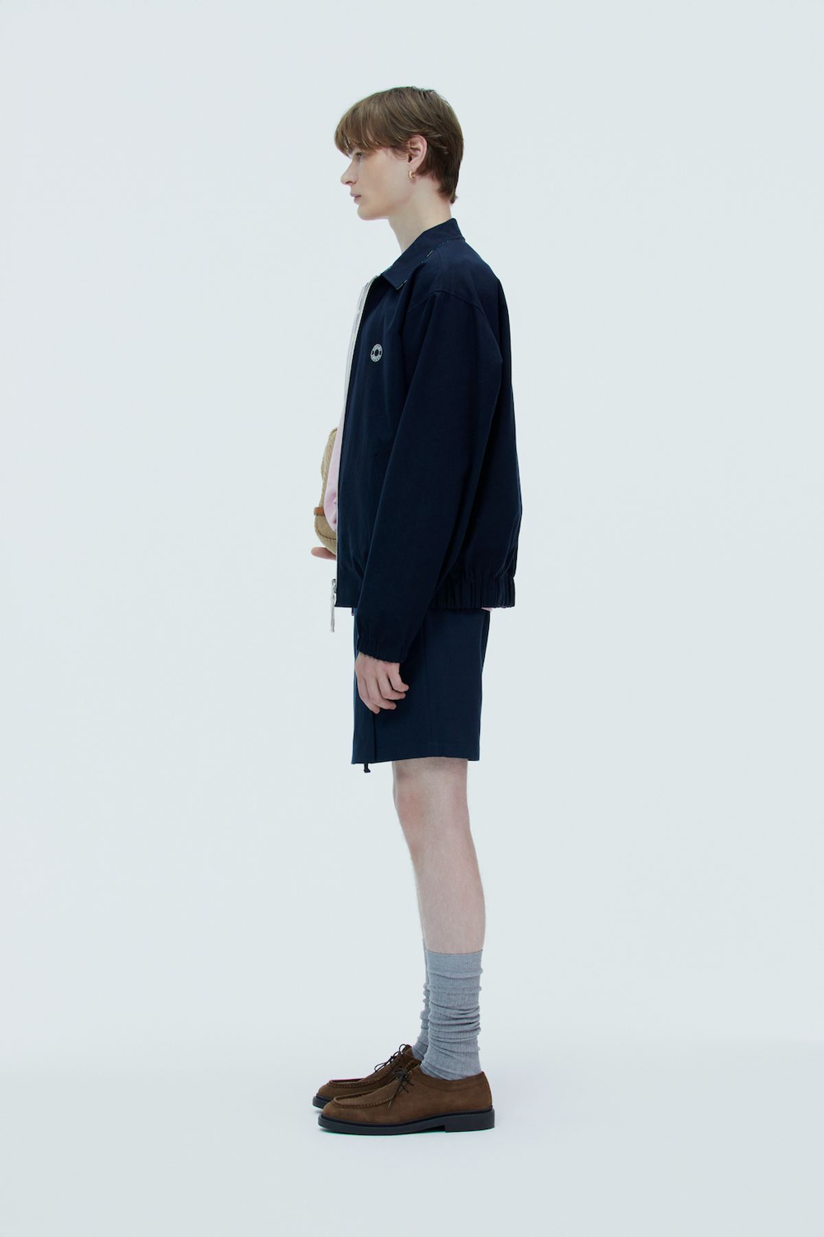 노앙(NOHANT) COTTON REVERSIBLE TROPICAL SINGLE JACKET NAVY/TROPICAL
