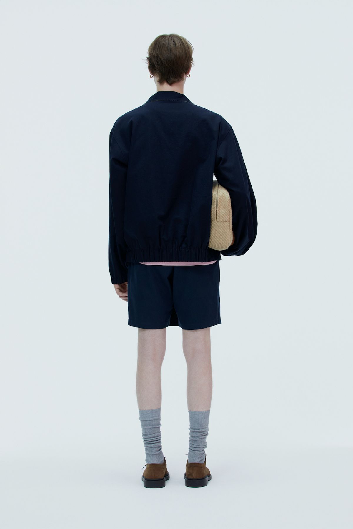 노앙(NOHANT) COTTON REVERSIBLE TROPICAL SINGLE JACKET NAVY/TROPICAL