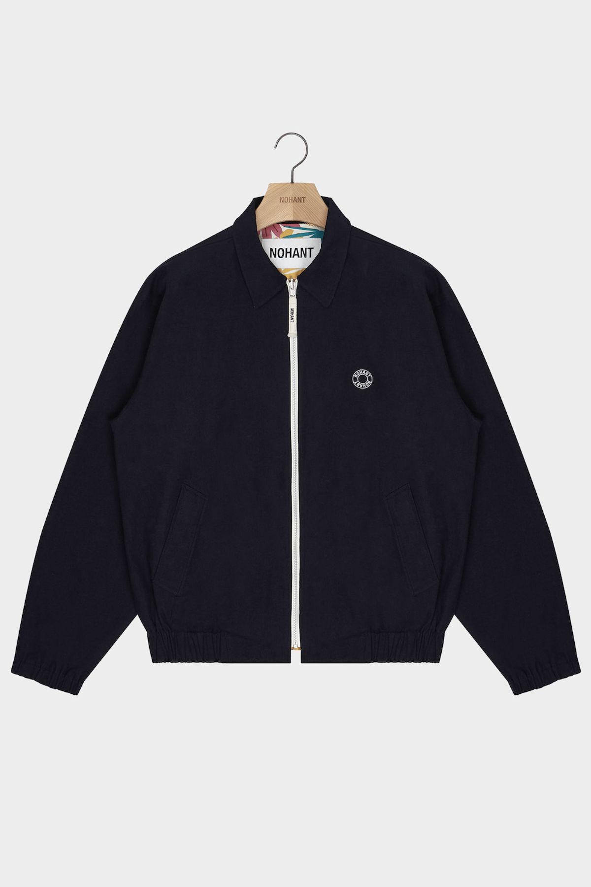 노앙(NOHANT) COTTON REVERSIBLE TROPICAL SINGLE JACKET NAVY/TROPICAL