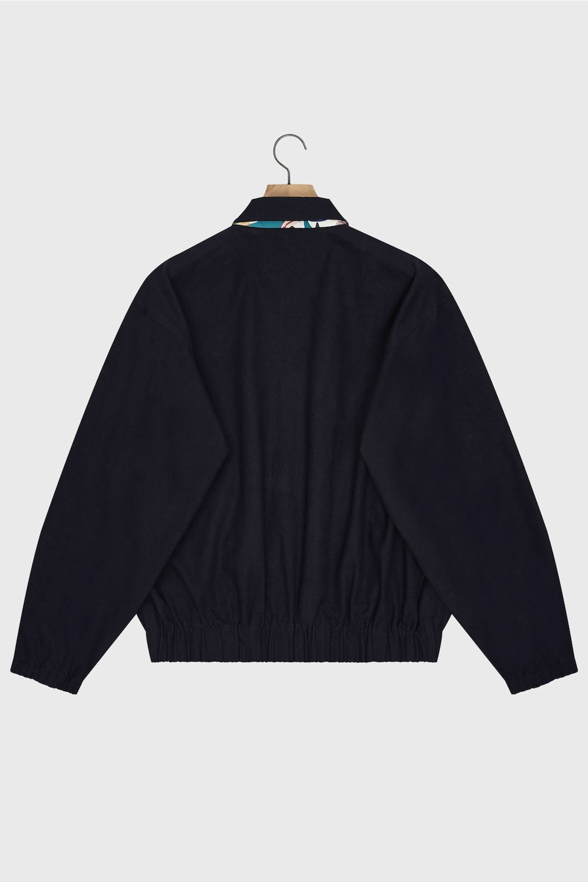 노앙(NOHANT) COTTON REVERSIBLE TROPICAL SINGLE JACKET NAVY/TROPICAL