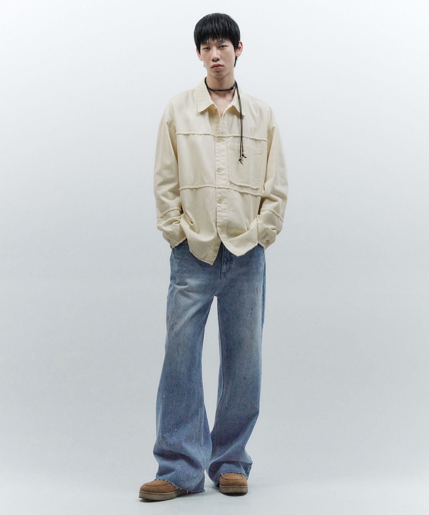 パンツ INSILENCE Stained Painting Denim Pants MUSINSA公式 | INSILENCE Stained Painting Denim Pants BLUE