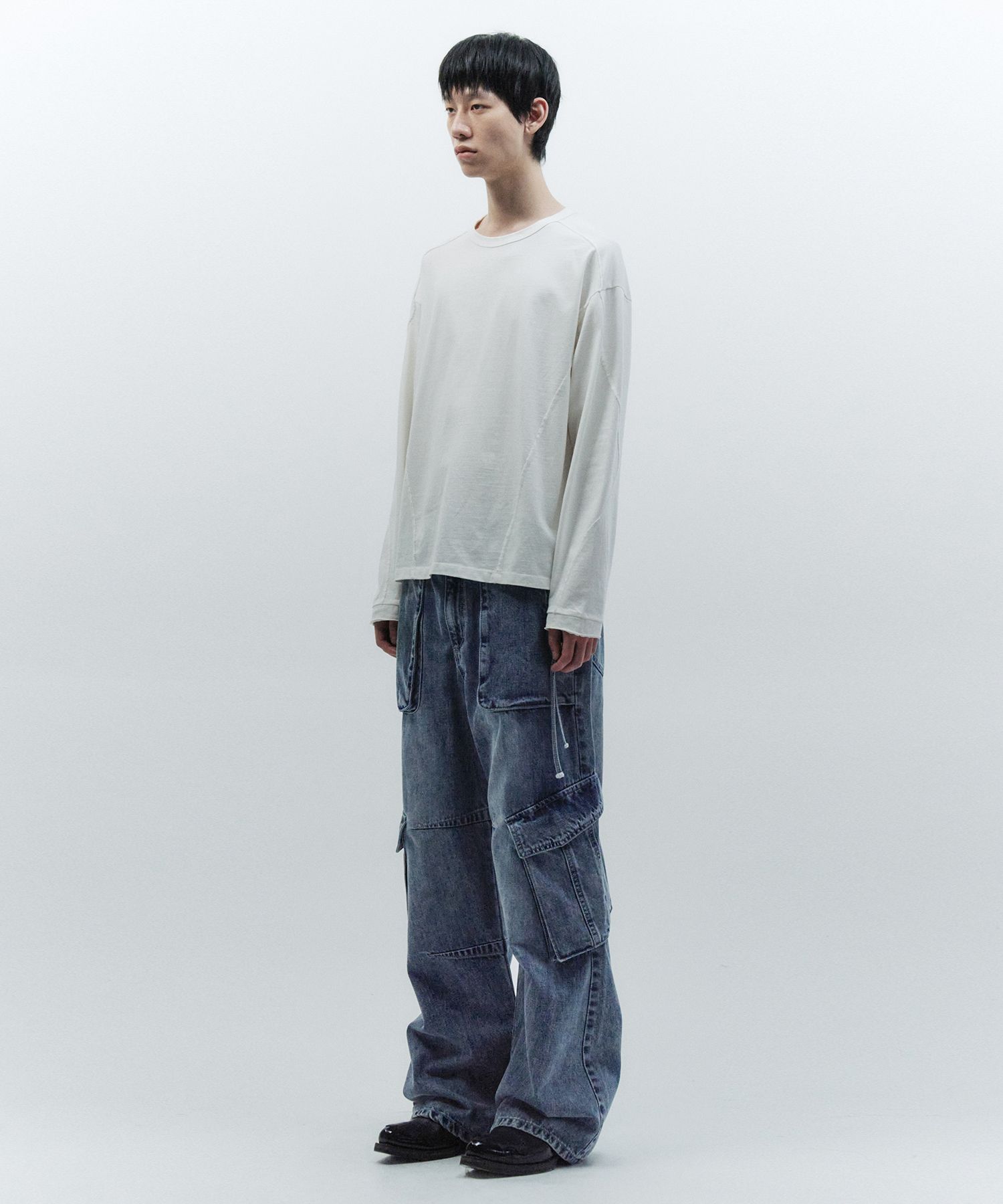 ENOF expandable denim pants Lサイズ ENOF（イナフ）の「expandable denim pants（デニムパンツ