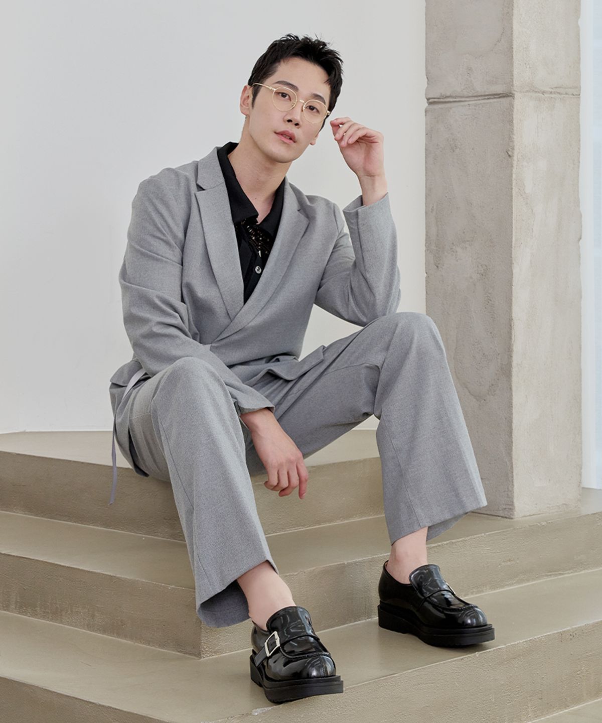 슈하이(SHOEHI) [무신사단독](255~280)아이비 벨트  키높이 로퍼(2Colors)_LM7526