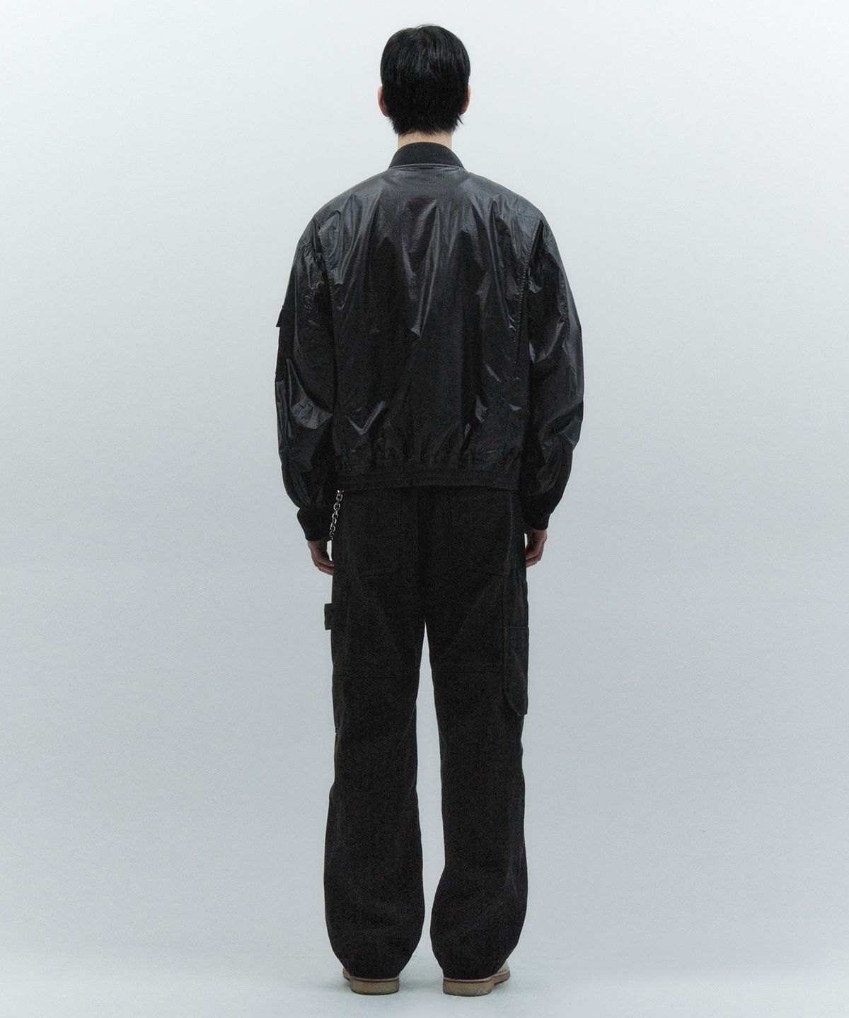 인사일런스(INSILENCE) 립스탑 웹 플라이트 자켓 BLACK