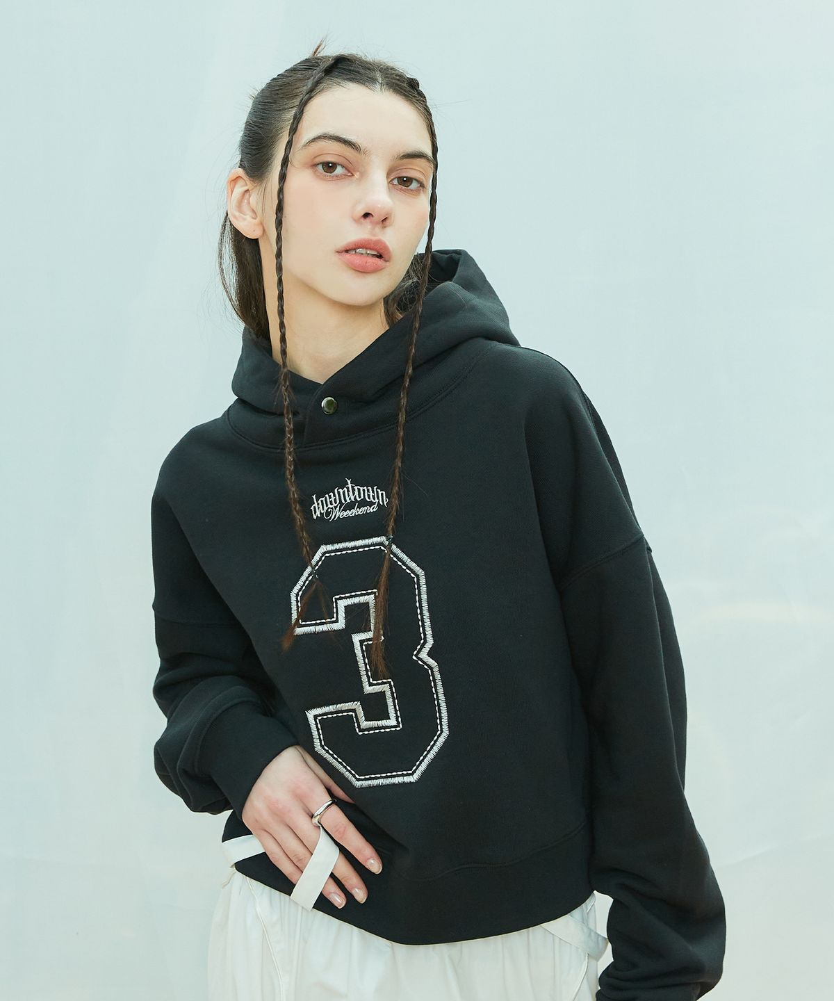 라티젠(LARTIGENT) L9 BIG NUMBER HOODIE(BLACK)