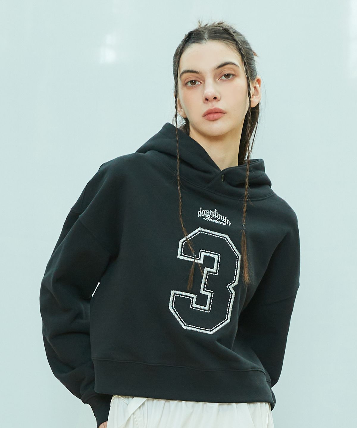 라티젠(LARTIGENT) L9 BIG NUMBER HOODIE(BLACK)