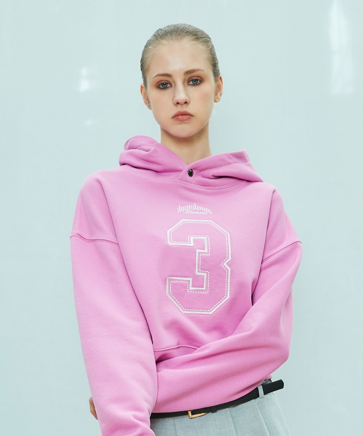 라티젠(LARTIGENT) L9 BIG NUMBER HOODIE(PINK)