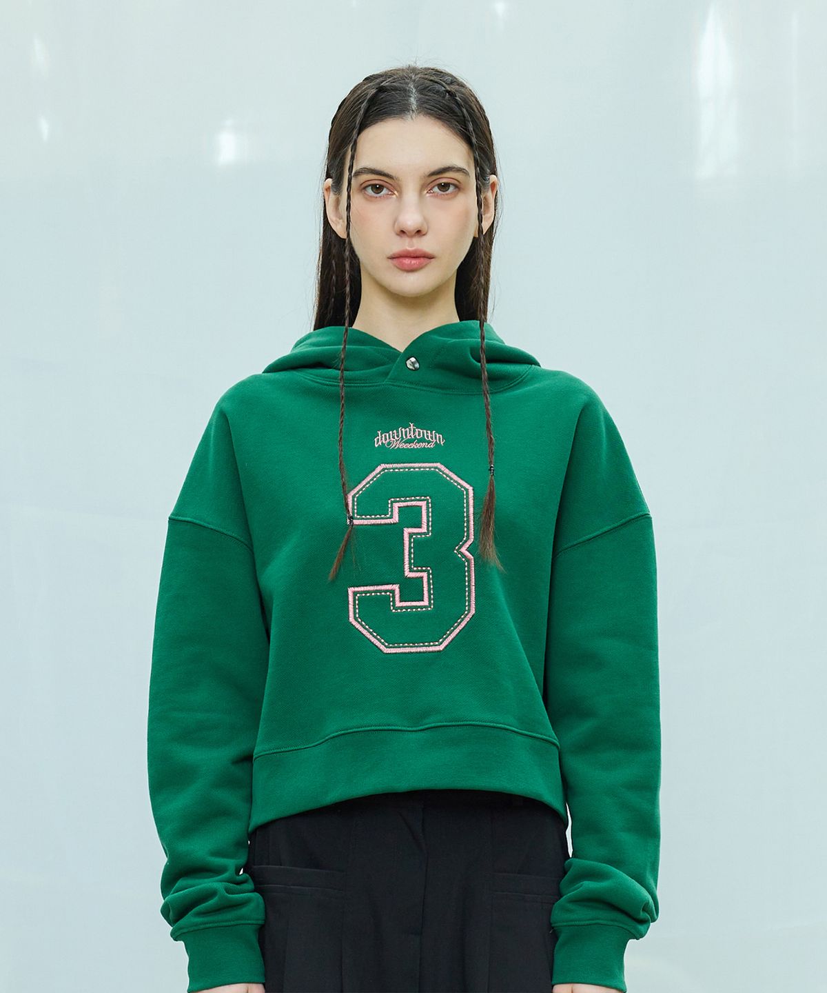 라티젠(LARTIGENT) L9 BIG NUMBER HOODIE(GREEN)