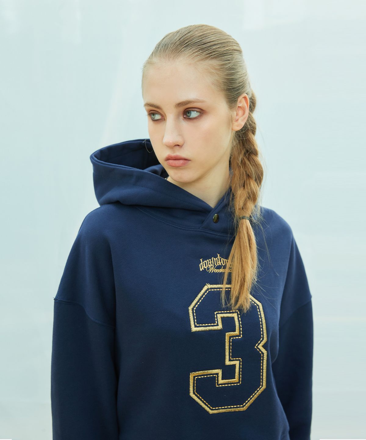 라티젠(LARTIGENT) L9 BIG NUMBER HOODIE(NAVY)