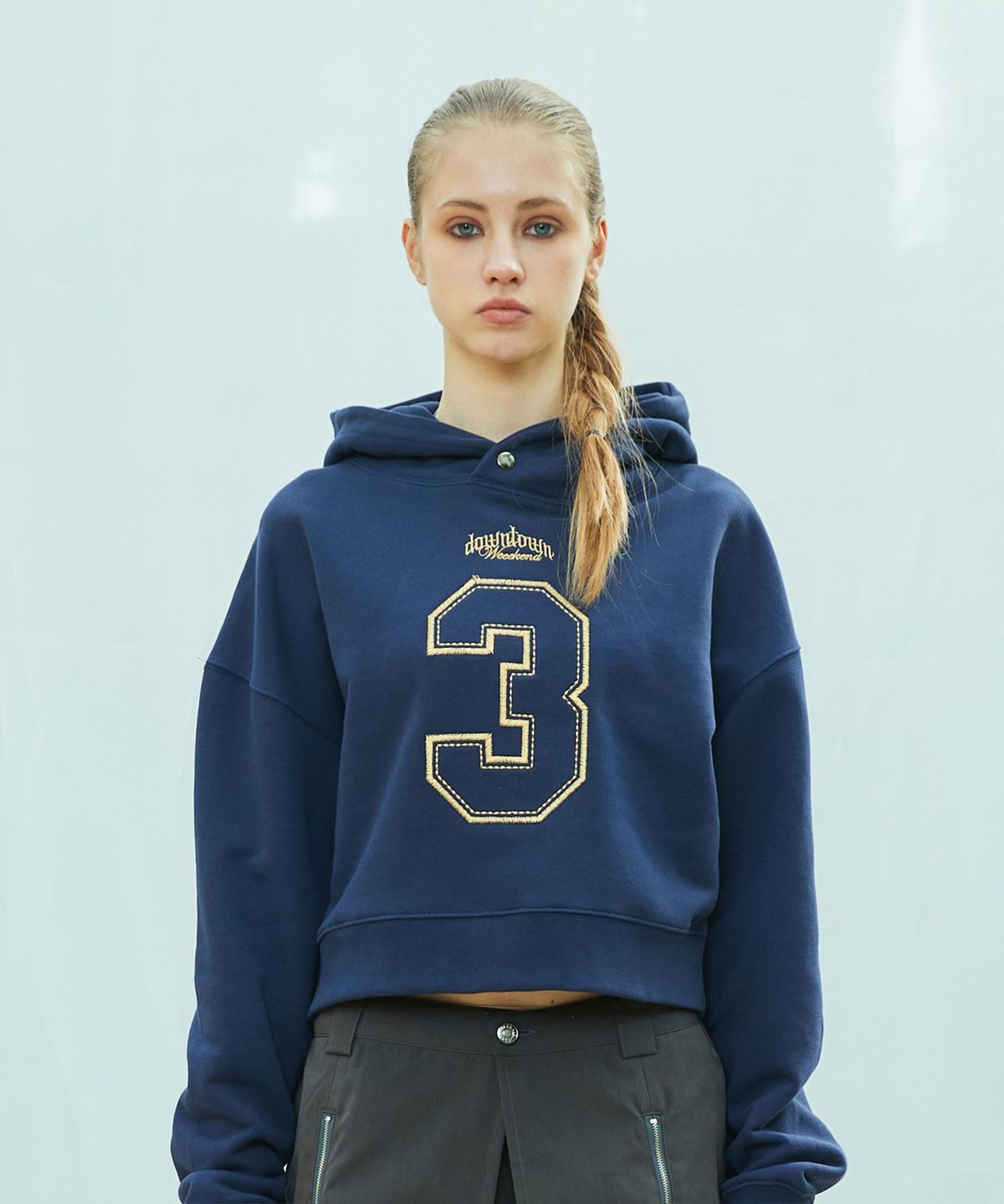 라티젠(LARTIGENT) L9 BIG NUMBER HOODIE(NAVY)