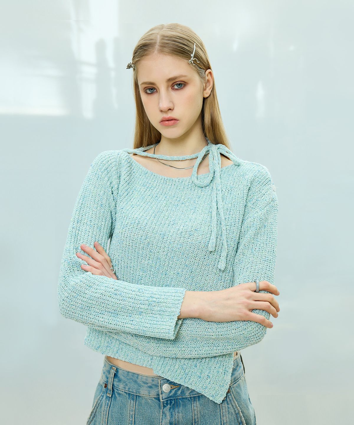 라티젠(LARTIGENT) L9 MIX OPEN KNIT(MINT)