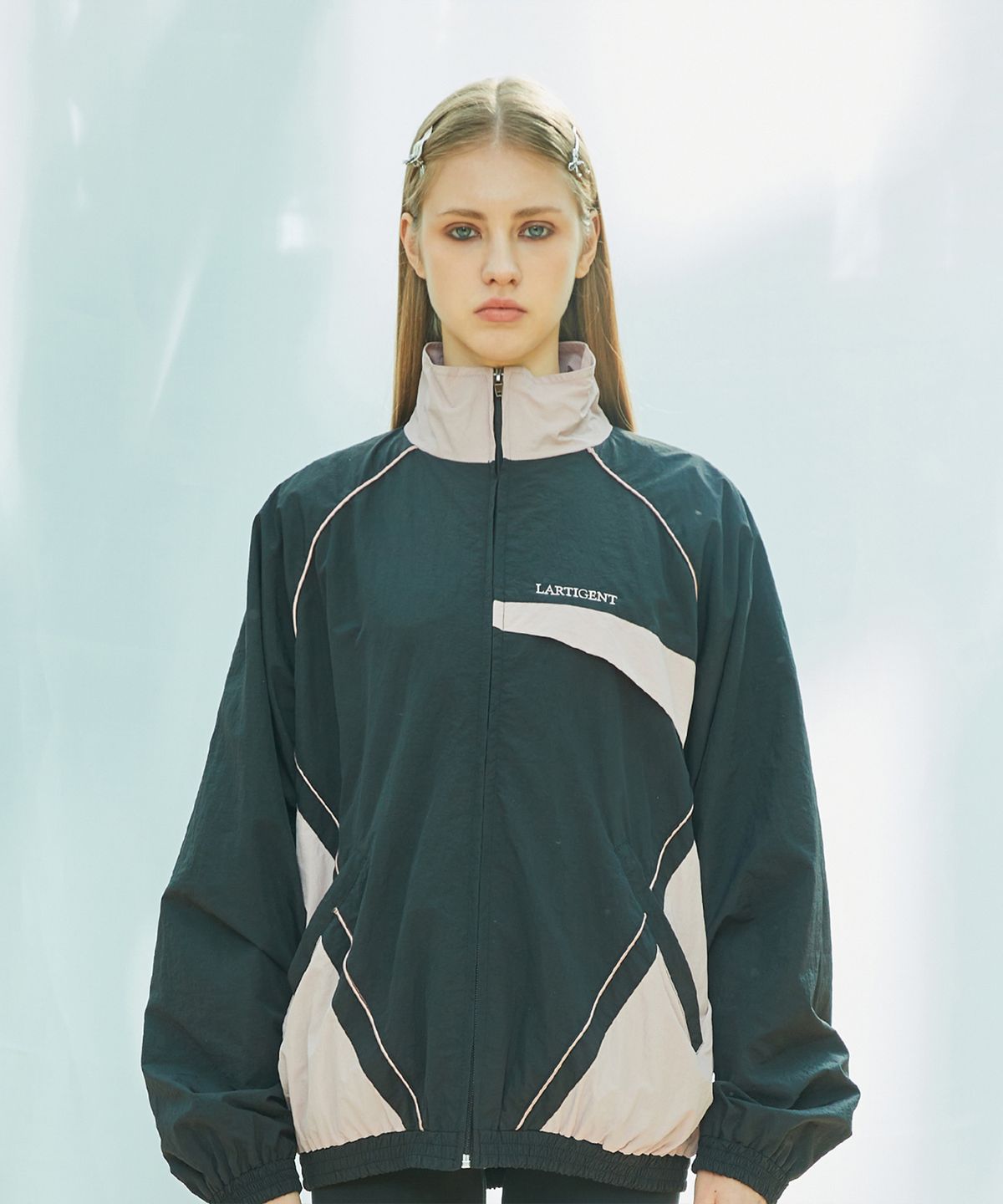 라티젠(LARTIGENT) L9 COLOURWAY NYLON JACKET(BLACK)