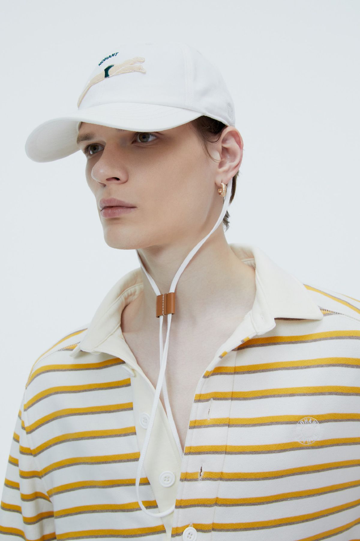 노앙(NOHANT) STRIPE RUGBY SHIRT STRIPE-YELLOW