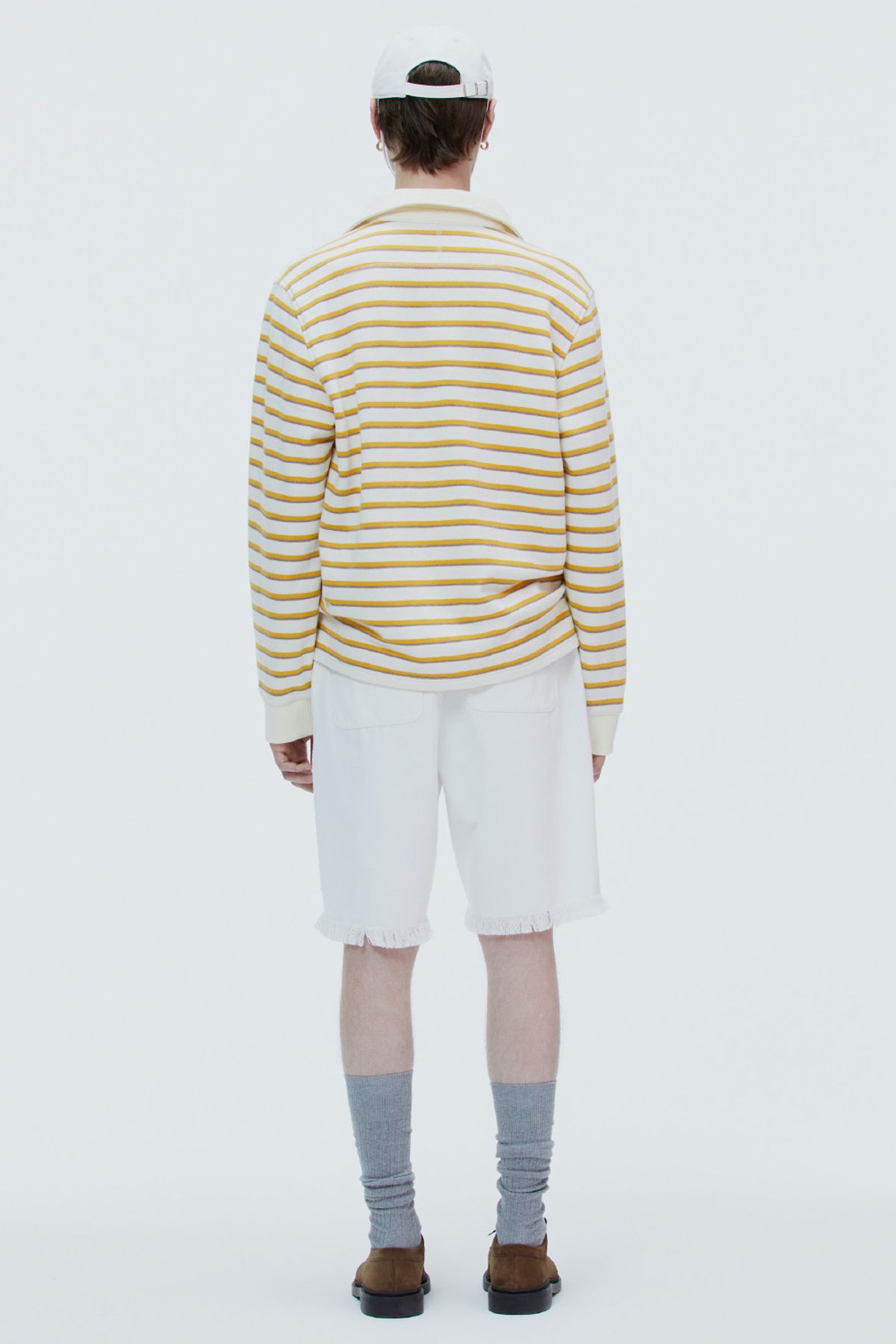 노앙(NOHANT) STRIPE RUGBY SHIRT STRIPE-YELLOW