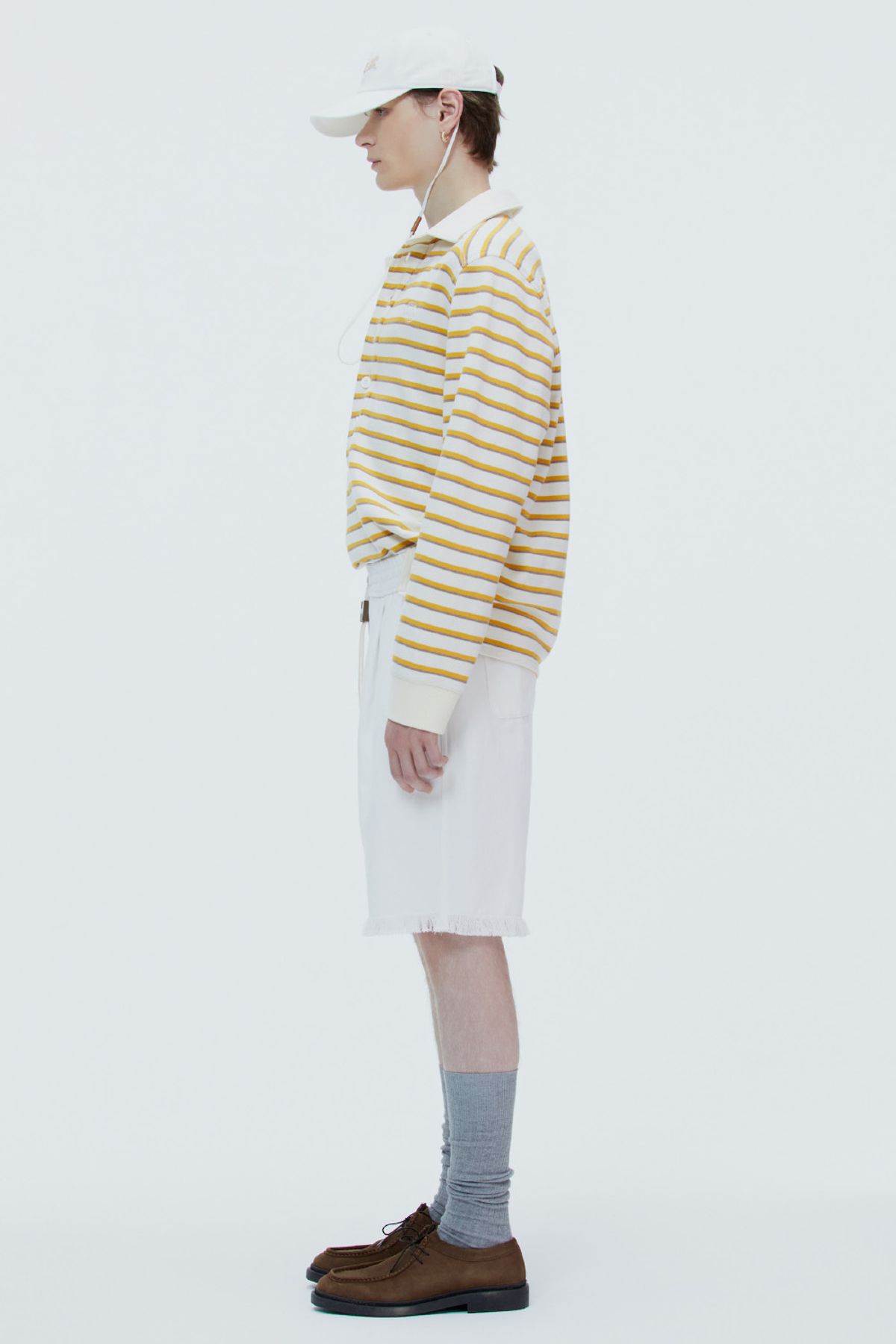 노앙(NOHANT) STRIPE RUGBY SHIRT STRIPE-YELLOW