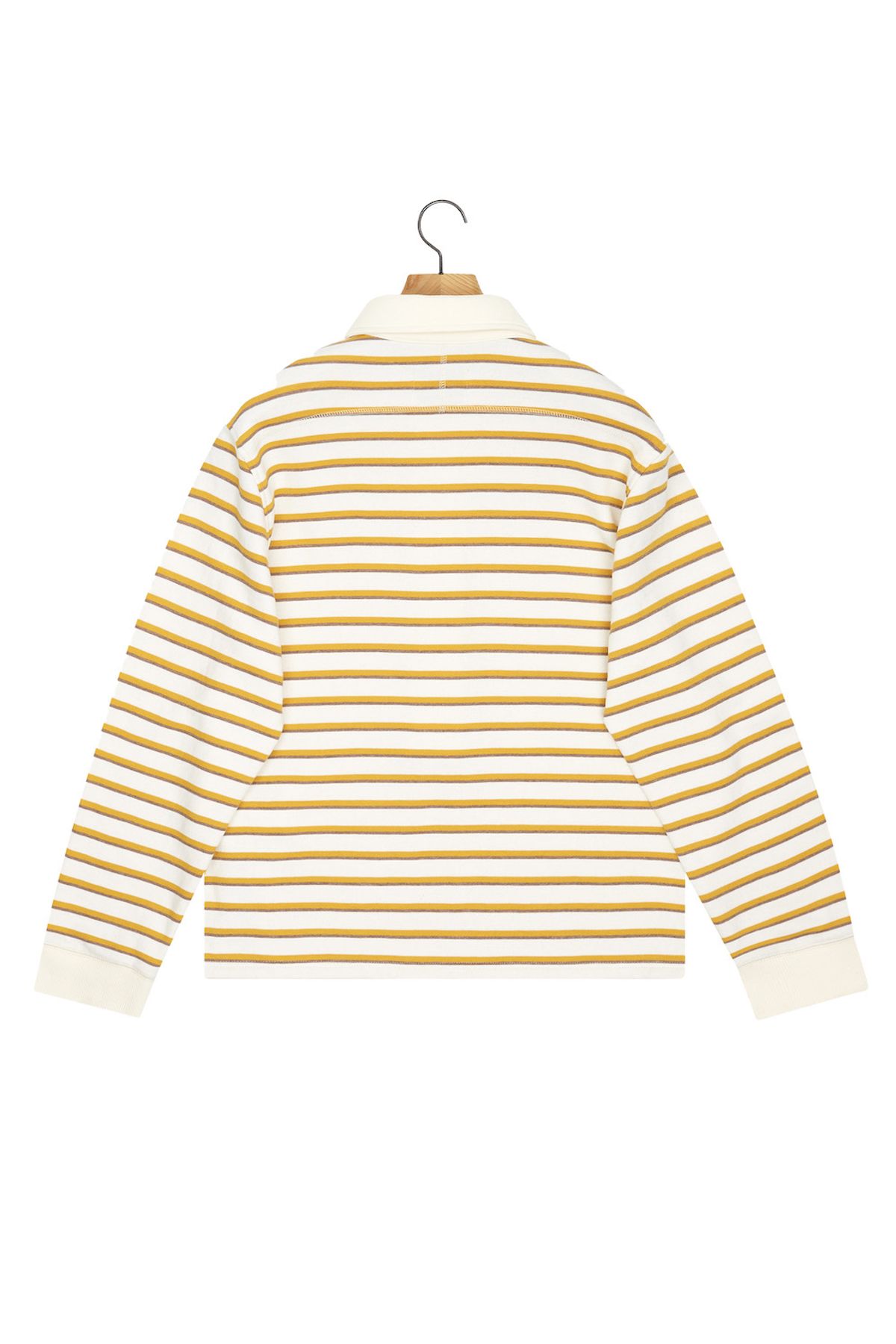 노앙(NOHANT) STRIPE RUGBY SHIRT STRIPE-YELLOW