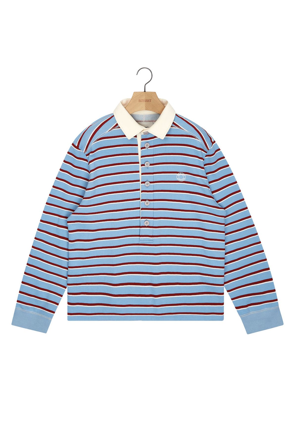 노앙(NOHANT) STRIPE RUGBY SHIRT STRIPE-BLUE