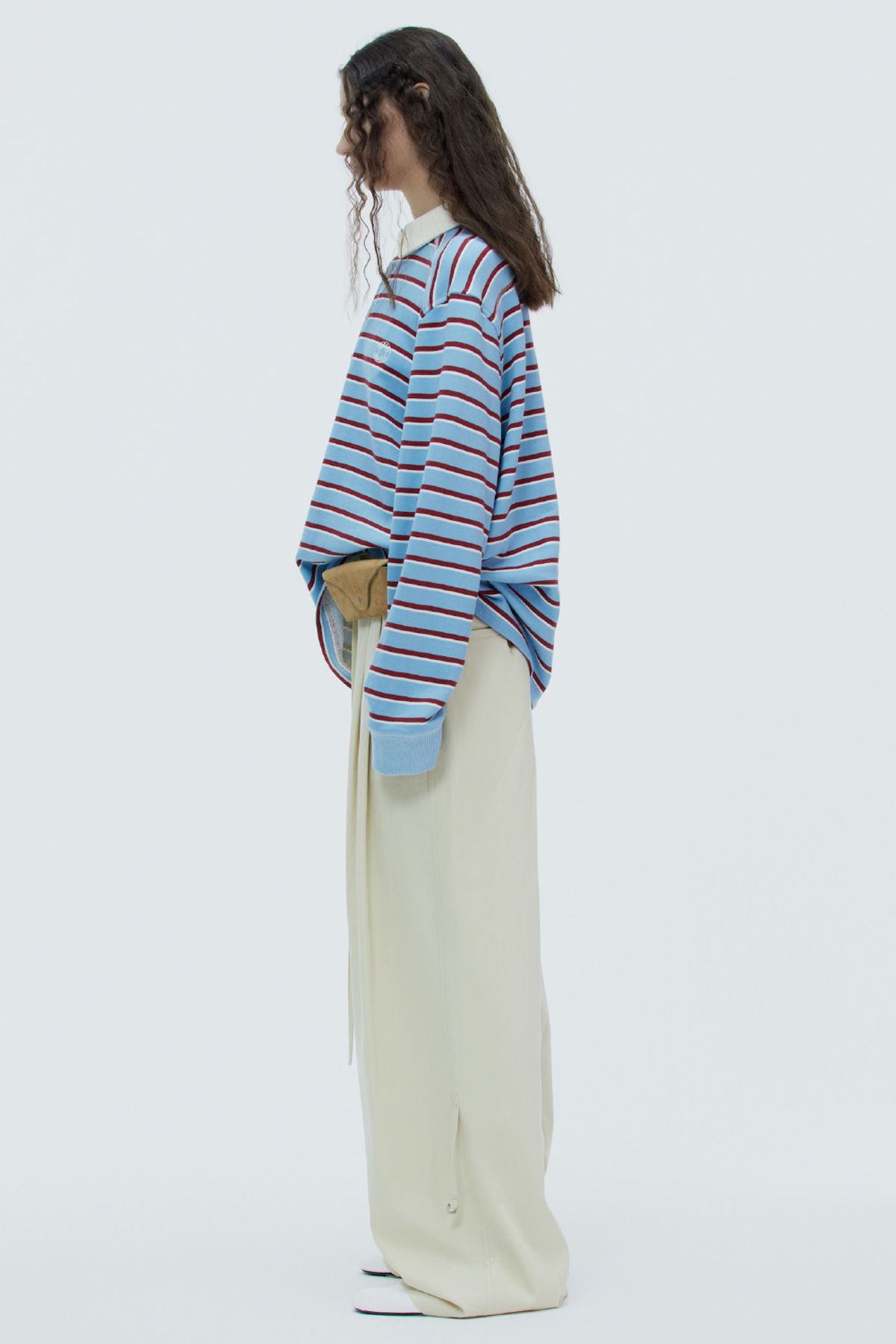 노앙(NOHANT) STRIPE RUGBY SHIRT STRIPE-BLUE