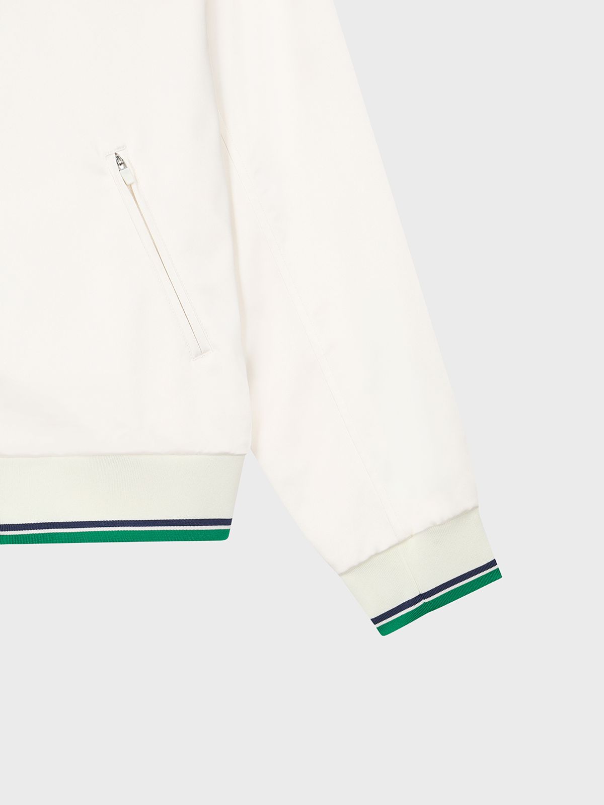 세르지오 타키니(SERGIO TACCHINI) M 프레피 사틴 바시티 자켓 (White)