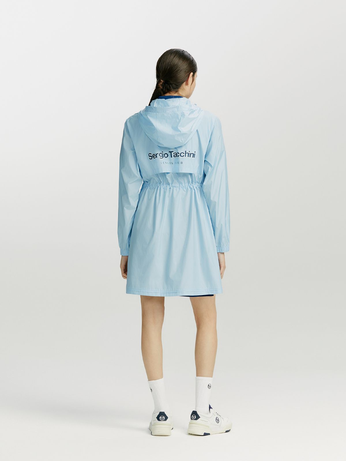 세르지오 타키니(SERGIO TACCHINI) W 데일리 우븐 중기장 자켓 (L.Blue)