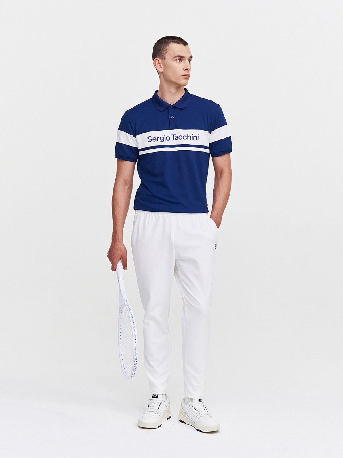 세르지오 타키니(SERGIO TACCHINI) M 에센셜 우븐 테이퍼드 팬츠 (White)