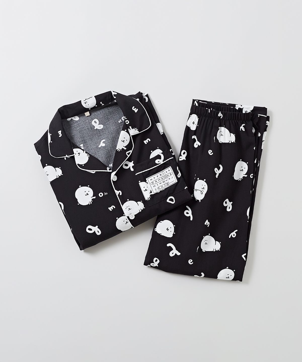 스파오(SPAO) [담곰이] 입으면 더 귀엽담곰 긴팔 잠옷(BLACK)_SPPPE23U04
