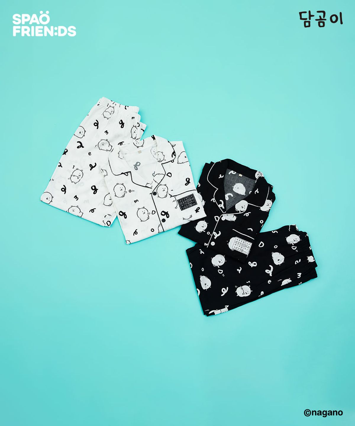 스파오(SPAO) [담곰이] 입으면 더 귀엽담곰 긴팔 잠옷(BLACK)_SPPPE23U04