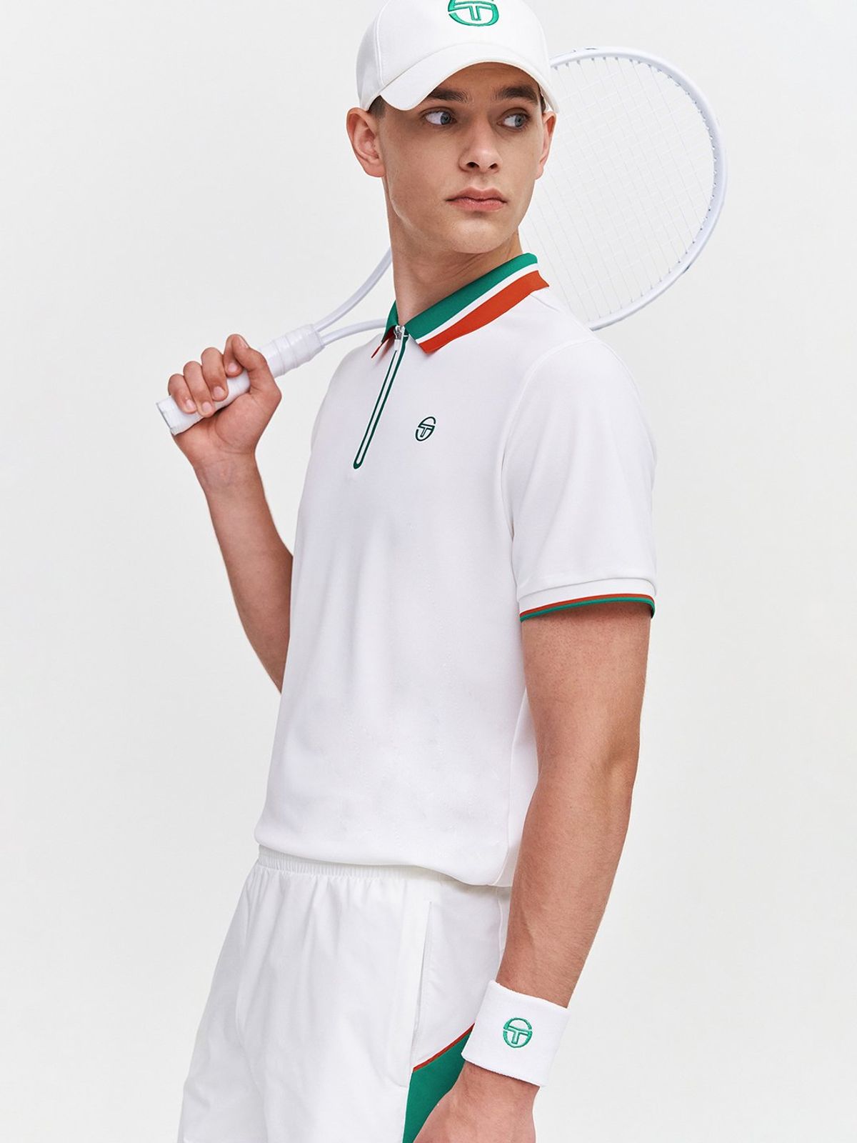 세르지오 타키니(SERGIO TACCHINI) M 플래그 반팔 폴로 셔츠 (White)