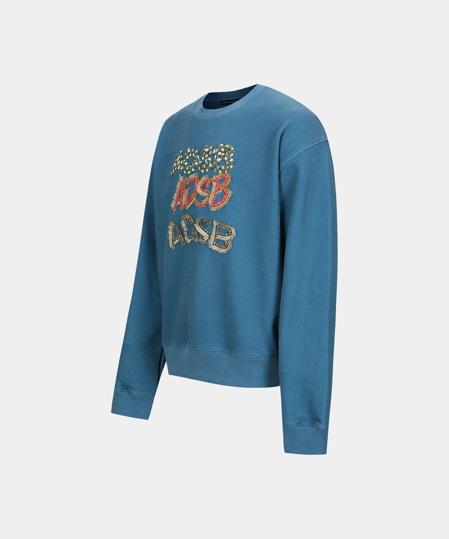 【ANDERSSON BELL】Essential ADSB Patch Logo Sweatshirt Blue MUSINSA | ANDERSSON BELL (Essential) ADSB Heart Card Hoodie