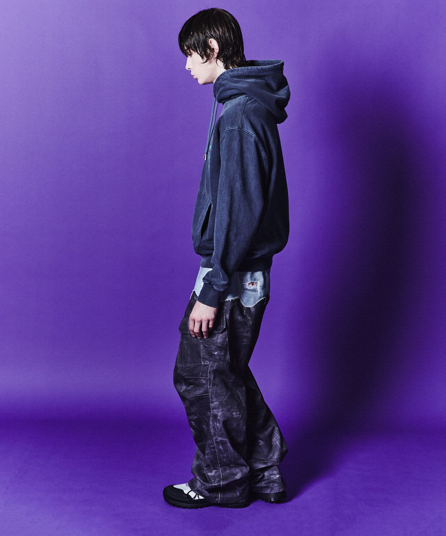 ◆ANDERSSON BELL◆ Essential ADSB Heart Card Hoodie atb1084u ESSENTIAL) ADSB HEARTS CARD HOODIE atb1084u(BLUE