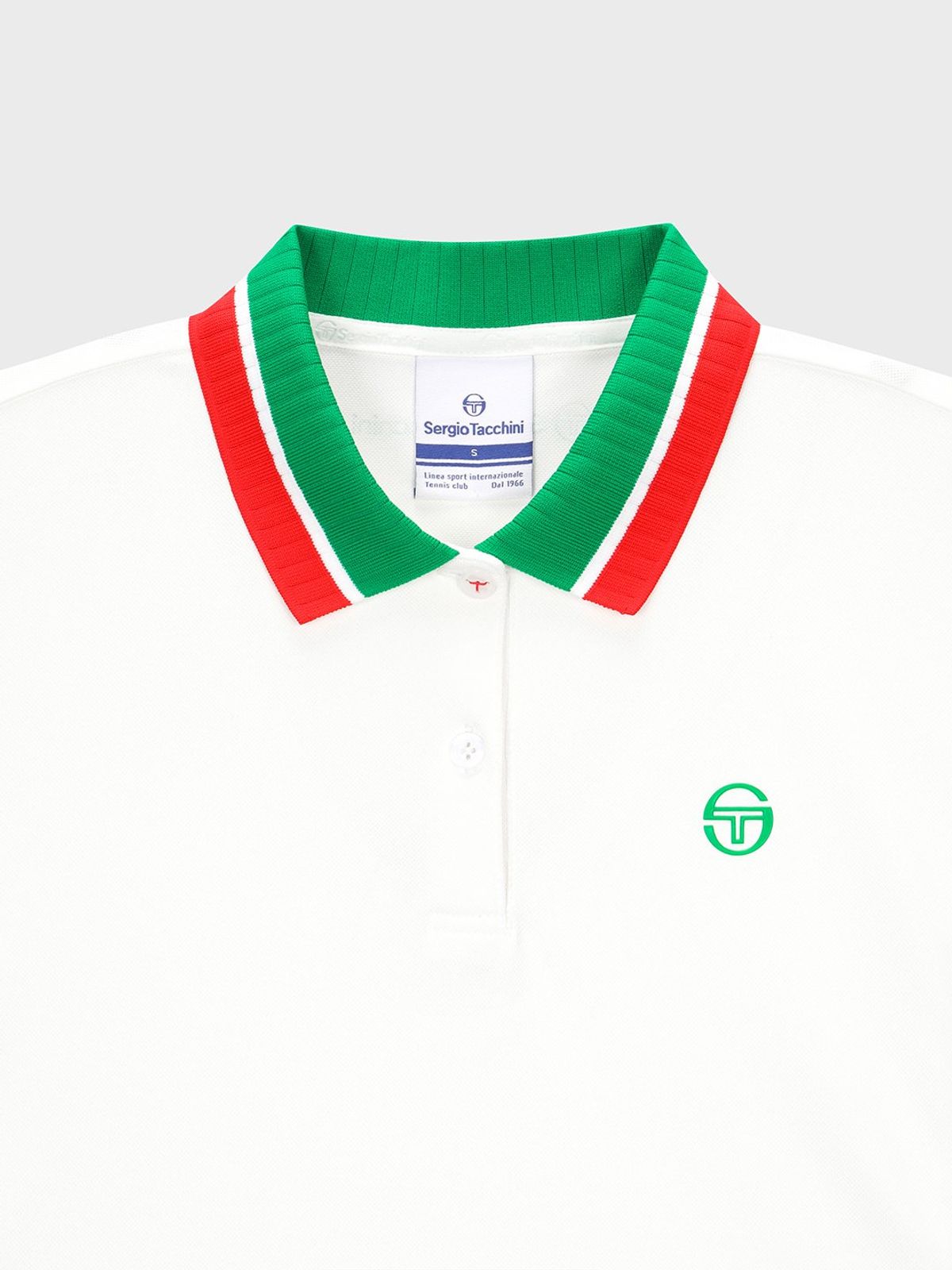 세르지오 타키니(SERGIO TACCHINI) W 플래그 반팔 폴로 셔츠 (White)