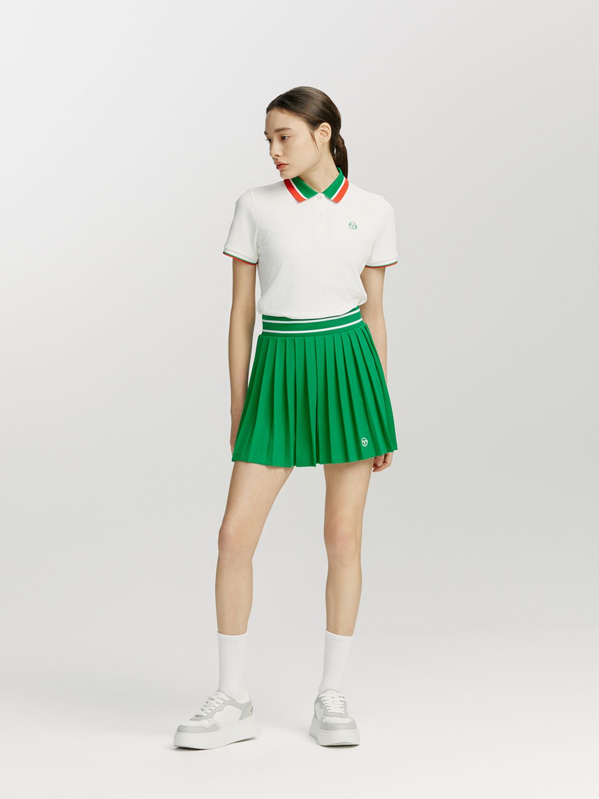 세르지오 타키니(SERGIO TACCHINI) W 플래그 반팔 폴로 셔츠 (White)