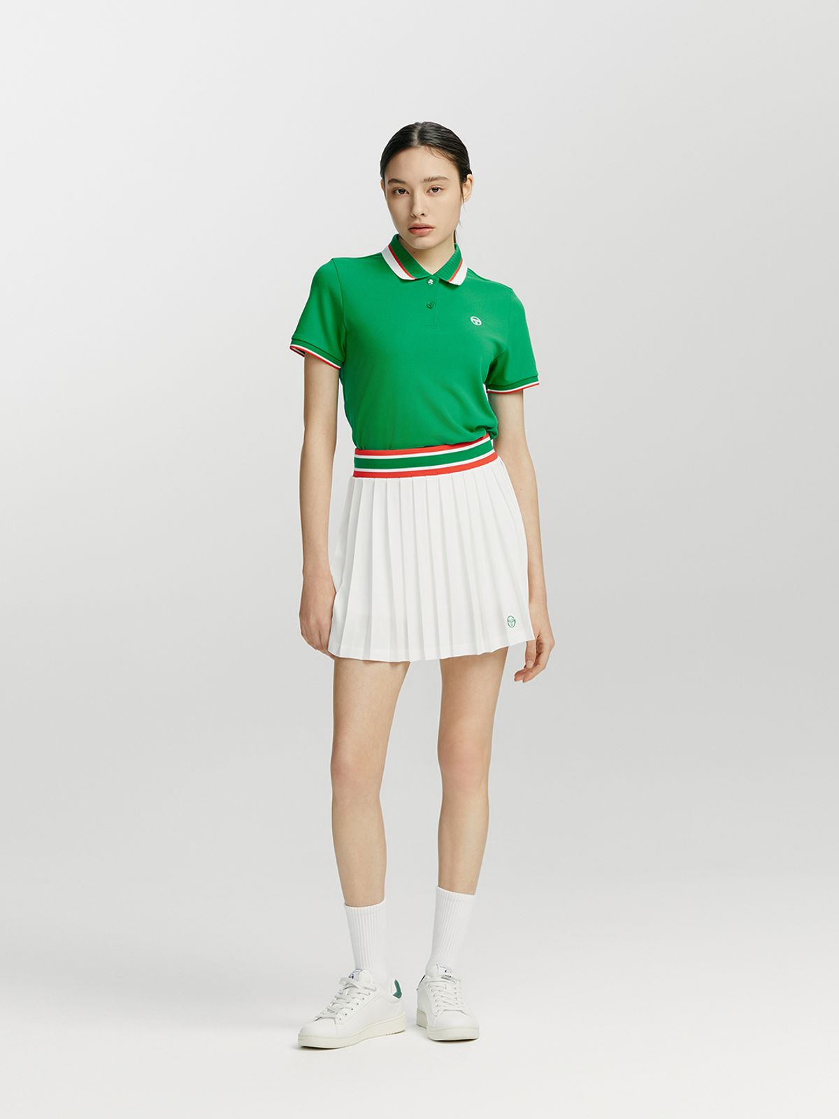 세르지오 타키니(SERGIO TACCHINI) W 플래그 반팔 폴로 셔츠 (Green)