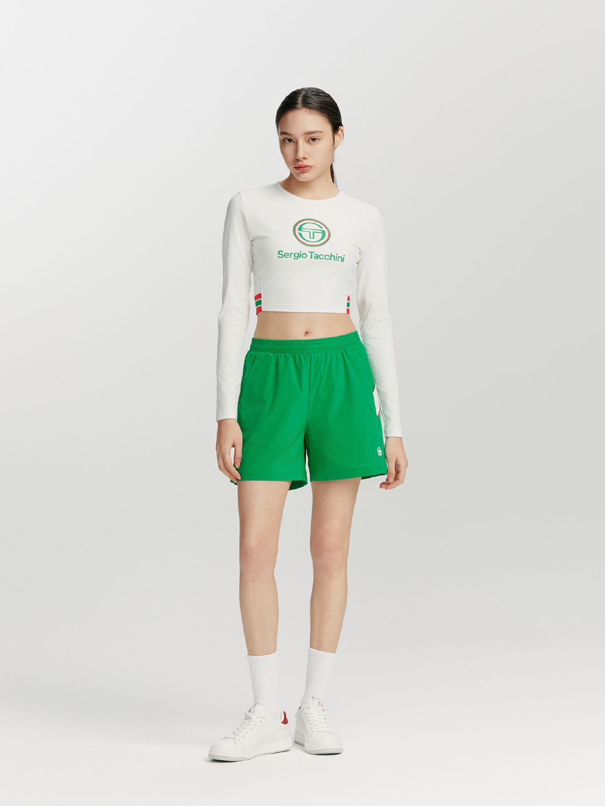 세르지오 타키니(SERGIO TACCHINI) W 플래그 립 아트웍 티셔츠 (White)
