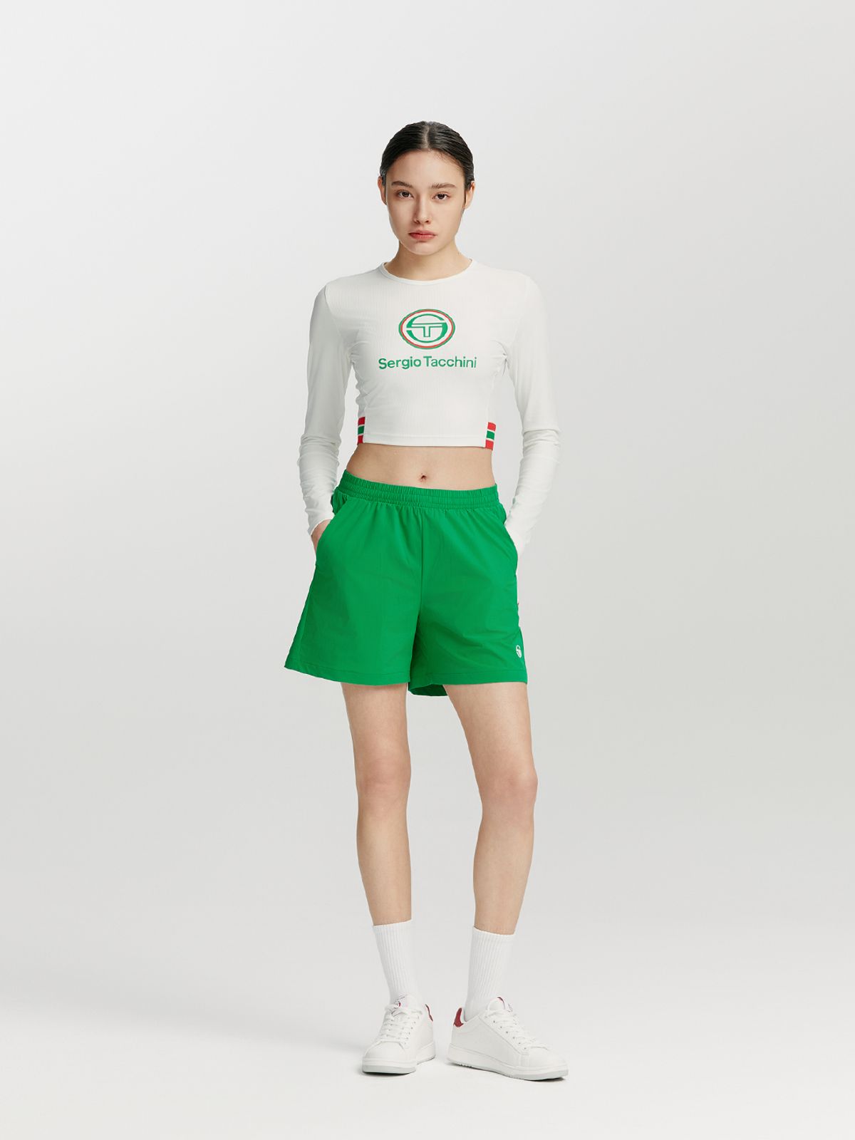 세르지오 타키니(SERGIO TACCHINI) W 플래그 립 아트웍 티셔츠 (White)