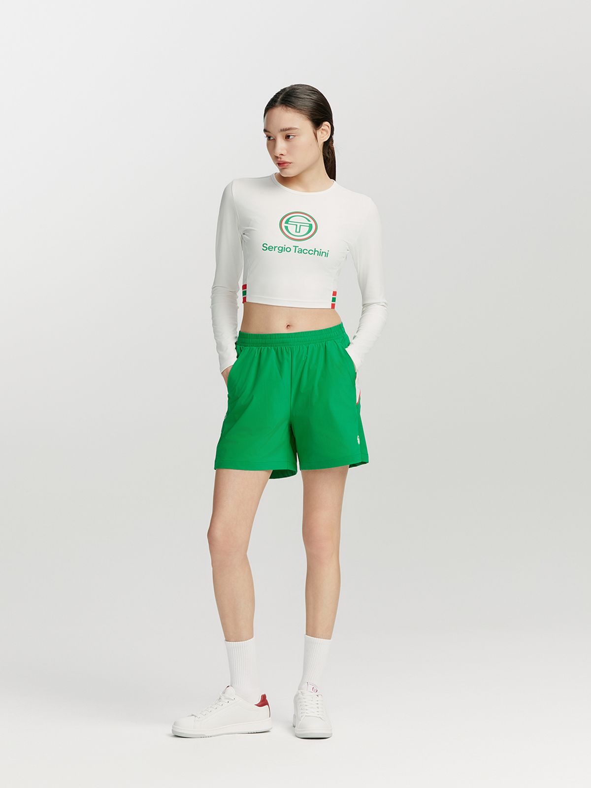 세르지오 타키니(SERGIO TACCHINI) W 플래그 립 아트웍 티셔츠 (White)
