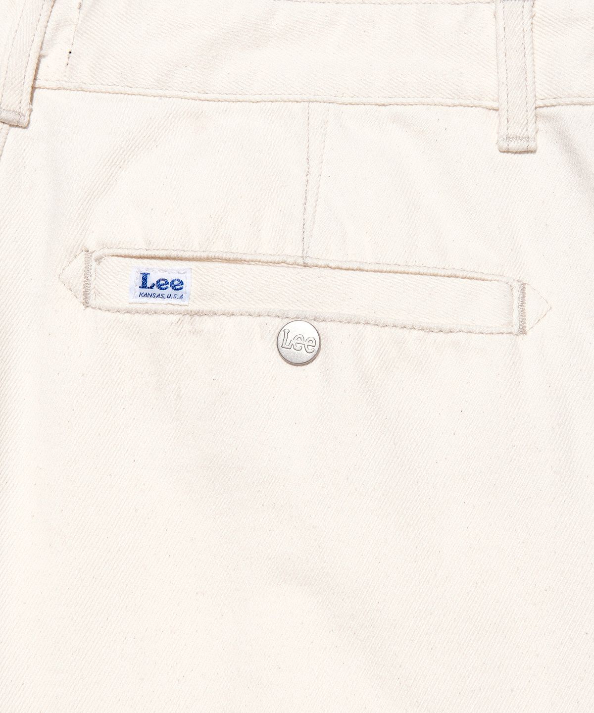 리(LEE) 맨 릴랙스드핏 투 턱 데님 팬츠 에크루
