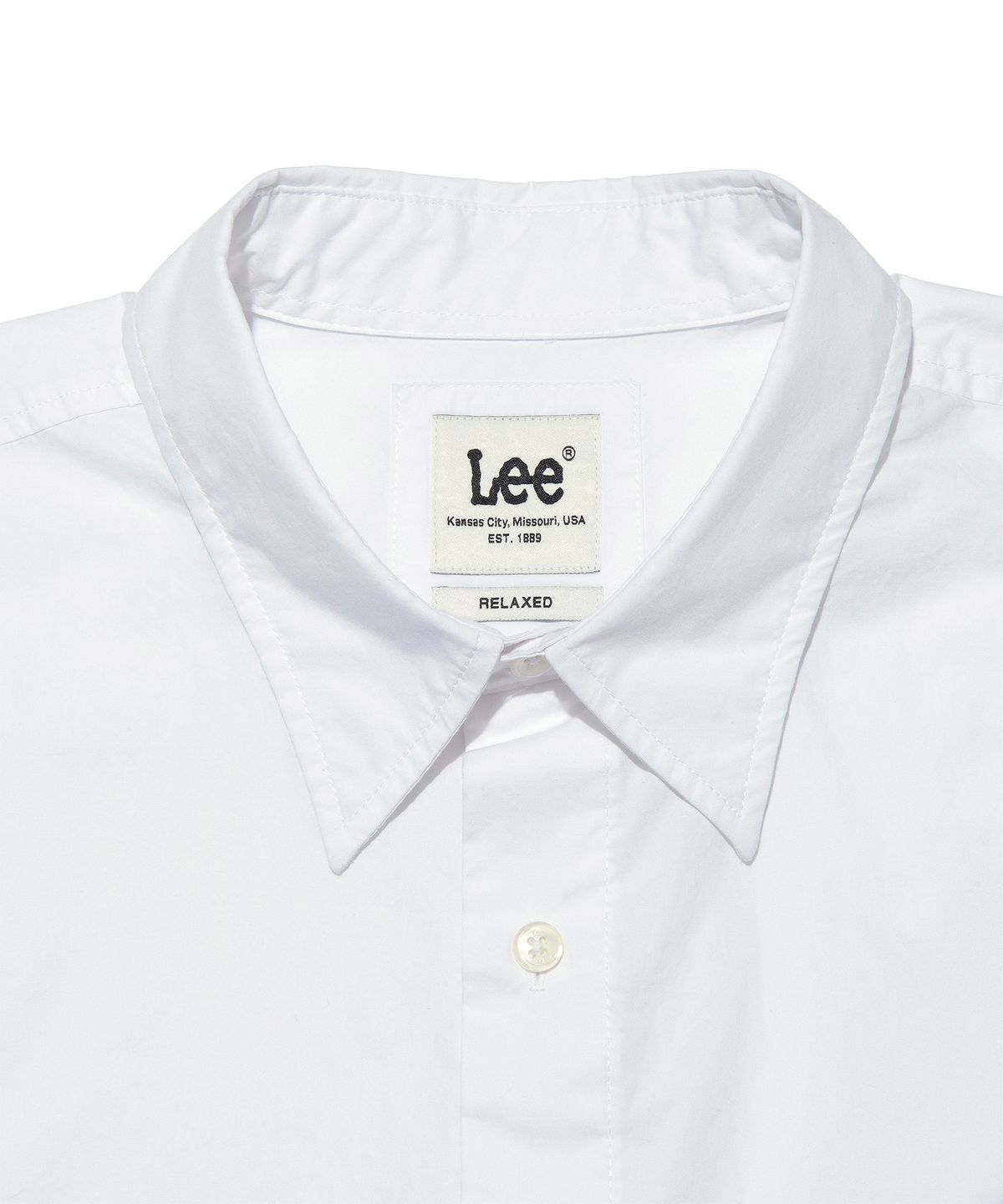 리(LEE) 하우스 로고 포플린 셔츠 화이트