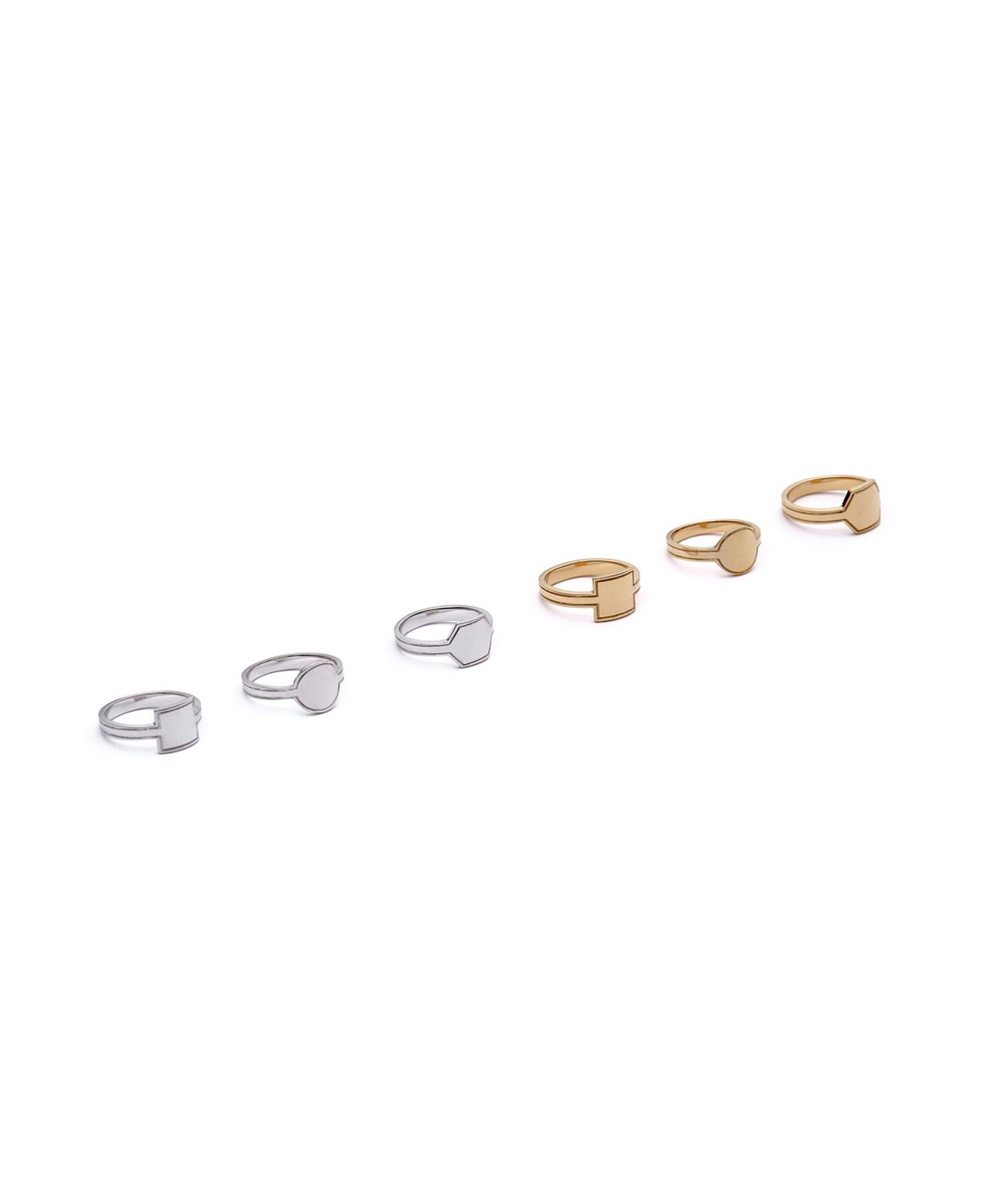 베누아(BENOIT) RG01SL Square Plane Ring [Silver]
