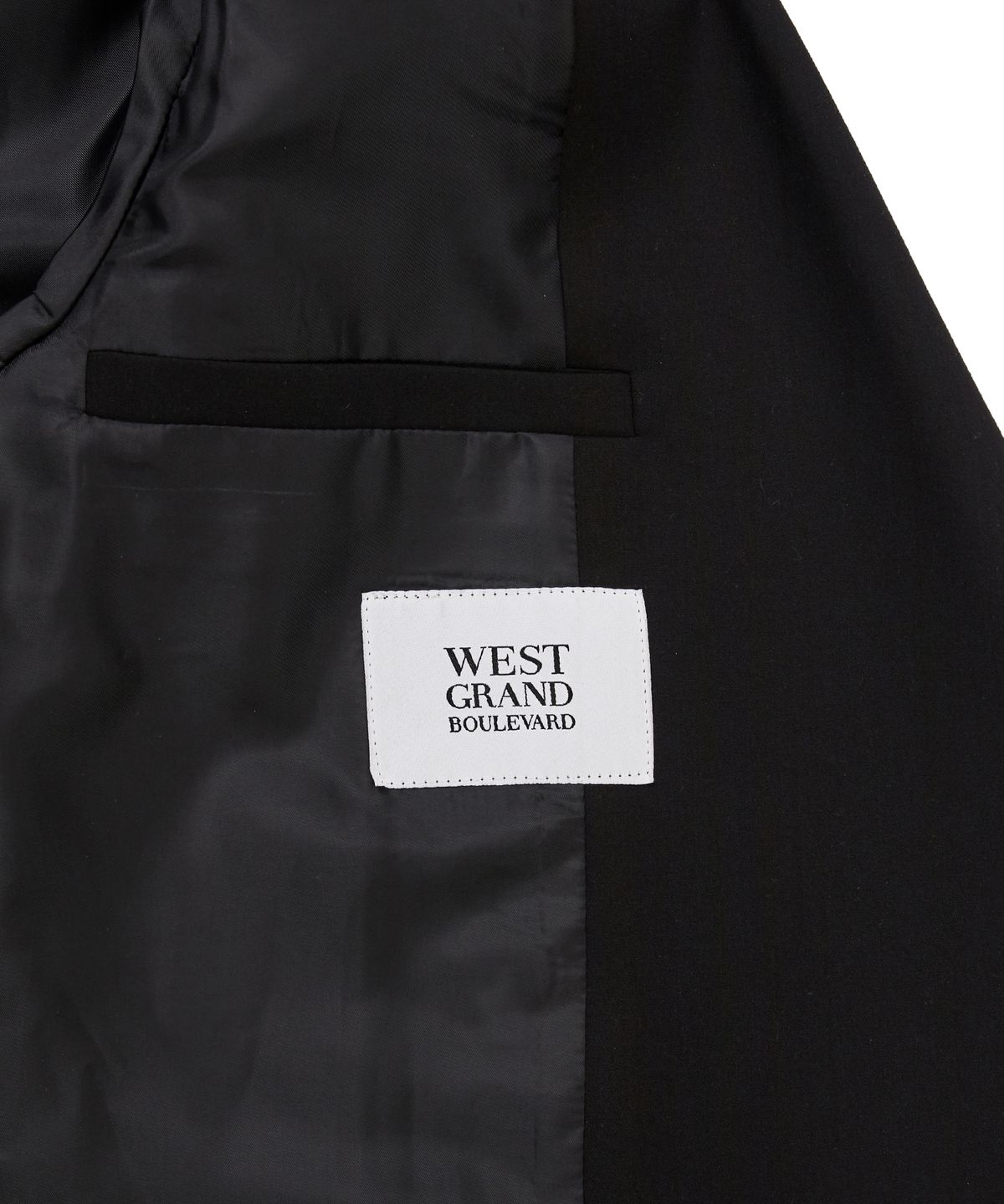 웨스트 그랜드 블러바드(WEST GRAND BOULEVARD) 리브레 오버사이즈 울 블렌디드 더블 블레이저 BLACK